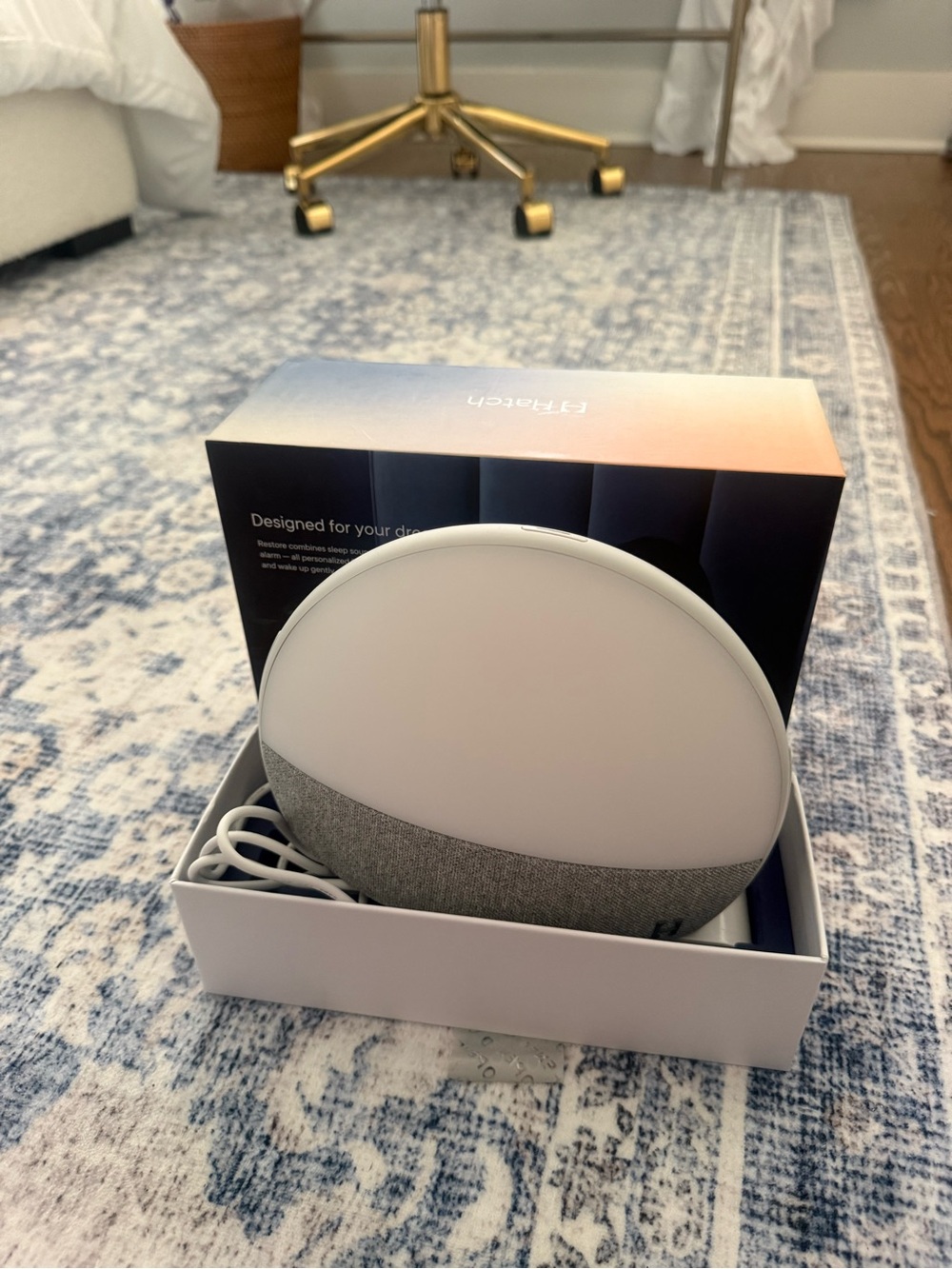 Hatch Sound Machine and Night Light - White and Gray